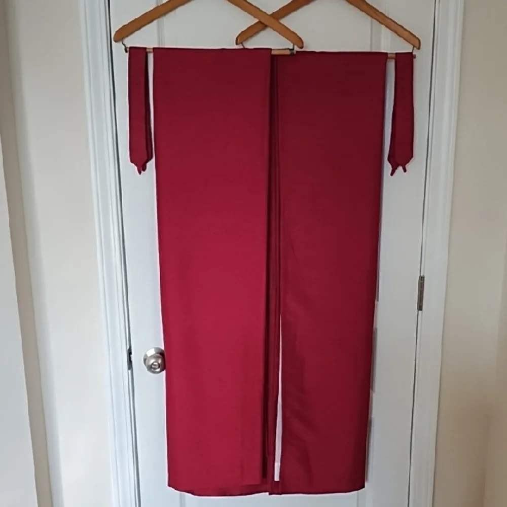 Cost Plus World Market Raspberry Red Curtain Panels With Tiebacks 42 x 84 Inches